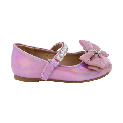 BALERINA COQUETA PARA NIÑA DE SINTÉTICO COLOR ROSA DOLLY CON TIRA DE CONTACTO