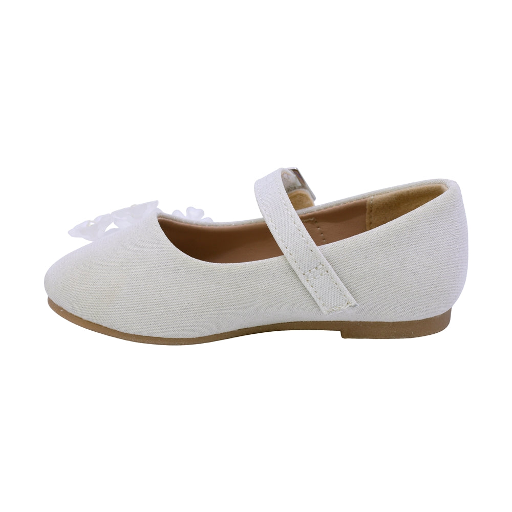 BALERINA COQUETA PARA NIÑA COLOR PERLA DE SINTÉTICO DOLLY CON HEBILLA