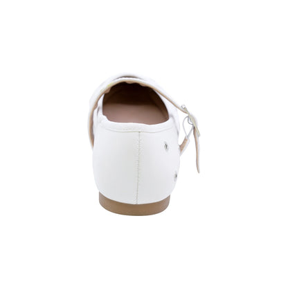 BALERINA COQUETA PARA NIÑA DE SINTÉTICO COLOR BLANCO YUUKI CON HEBILLA