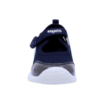 TENIS COQUETA PARA NIÑA EN SINTÉTICO COLOR AZUL MARINO LUNETA CON TIRA DE CONTACTO