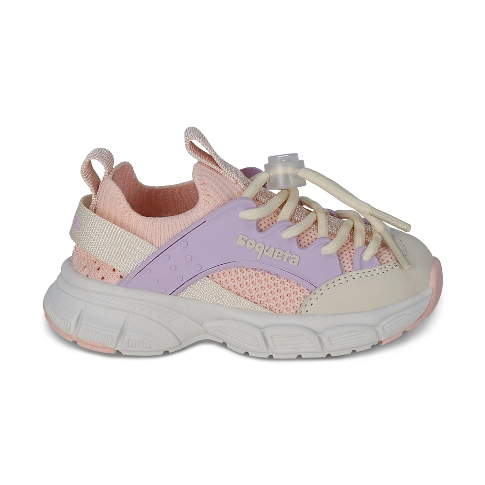 Tenis Coqueta para niña en textil morado Simba con agujeta.