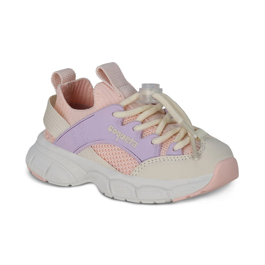 Tenis Coqueta para niña en textil morado Simba con agujeta.