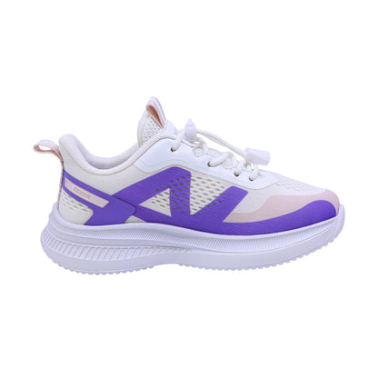 TENIS COQUETA PARA NIÑA SINTÉTICO COLOR BLANCO LILA ROCCO CON AGUJETA