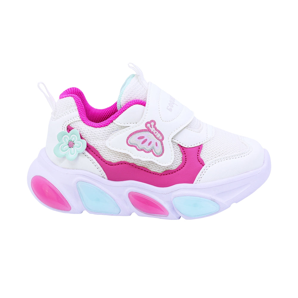 TENIS COQUETA PARA NIÑA COLOR BLANCO FIUSHA DE CONTACTO