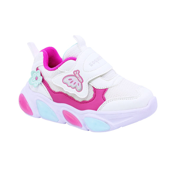 TENIS COQUETA PARA NIÑA COLOR BLANCO FIUSHA DE CONTACTO