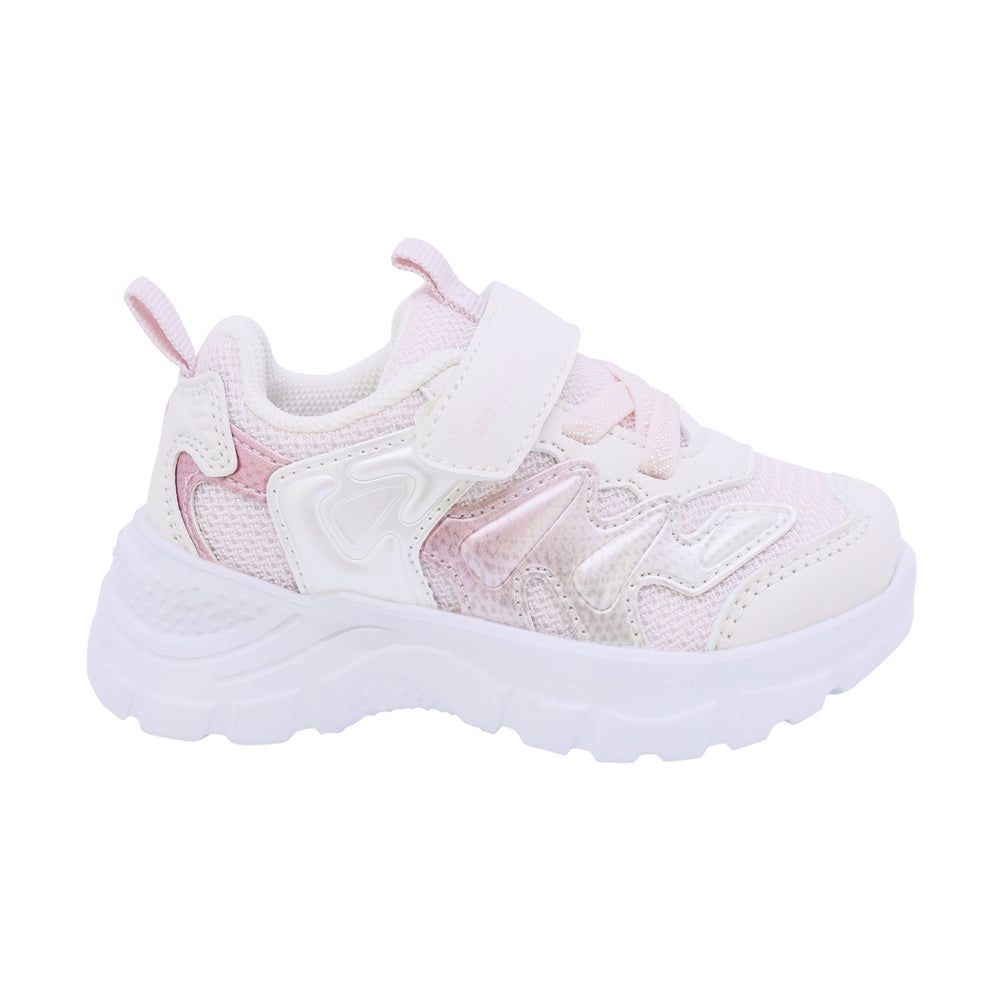 TENIS COQUETA PARA NIÑA COLOR BLANCO ROSA DE CONTACTO