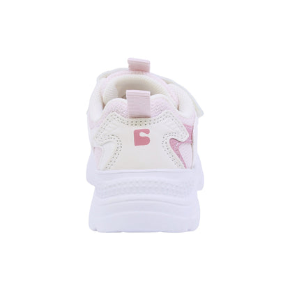 TENIS COQUETA PARA NIÑA COLOR BLANCO ROSA DE CONTACTO