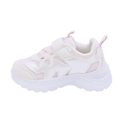 TENIS COQUETA PARA NIÑA COLOR BLANCO ROSA DE CONTACTO