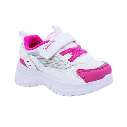 TENIS COQUETA PARA NIÑA COLOR BLANCO FIUSHA DE CONTACTO