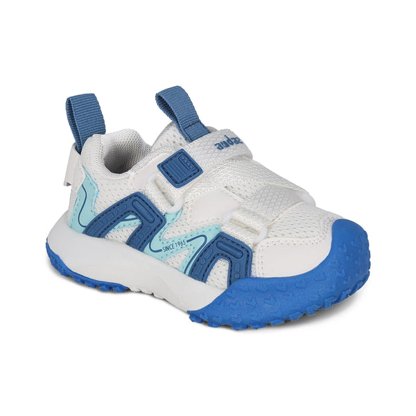 Tenis Audaz para niño en textil azul Porky con tira de contacto.