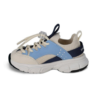Tenis Audaz para niño en textil azul Simba con agujetas.