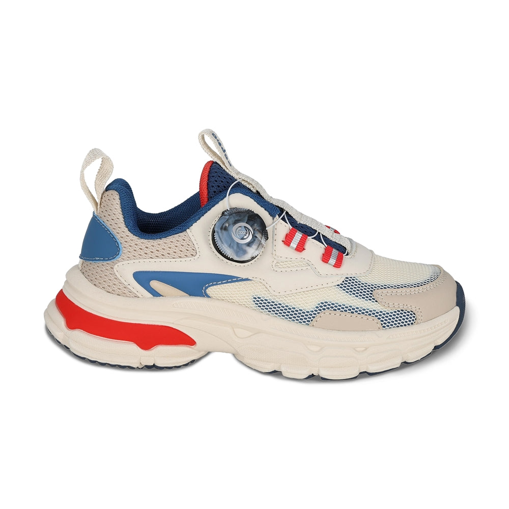 Tenis Audaz para niño en sintético azul Marley con Twist and pop.