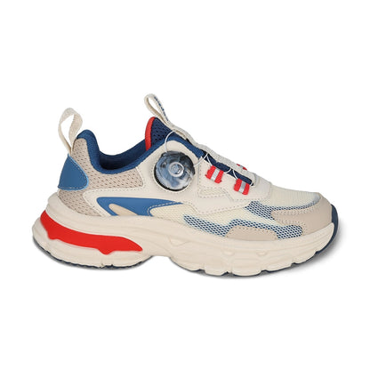 Tenis Audaz para niño en sintético azul Marley con Twist and pop.