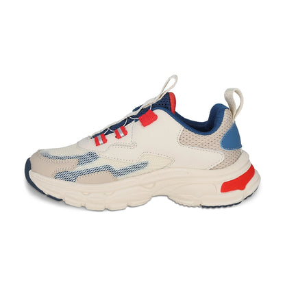 Tenis Audaz para niño en sintético azul Marley con Twist and pop.