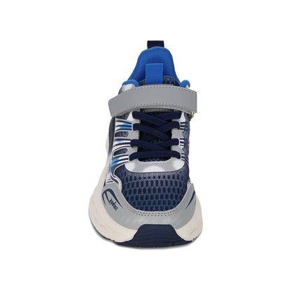 Tenis Audaz para niño en sintético azul Indiana ajuste de tira de contacto.