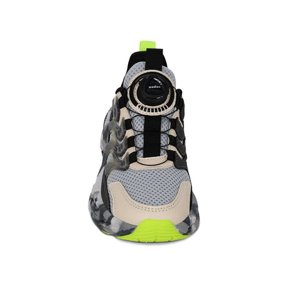 Tenis Audaz para niño en sintético gris Indiana con Twist and Pop.
