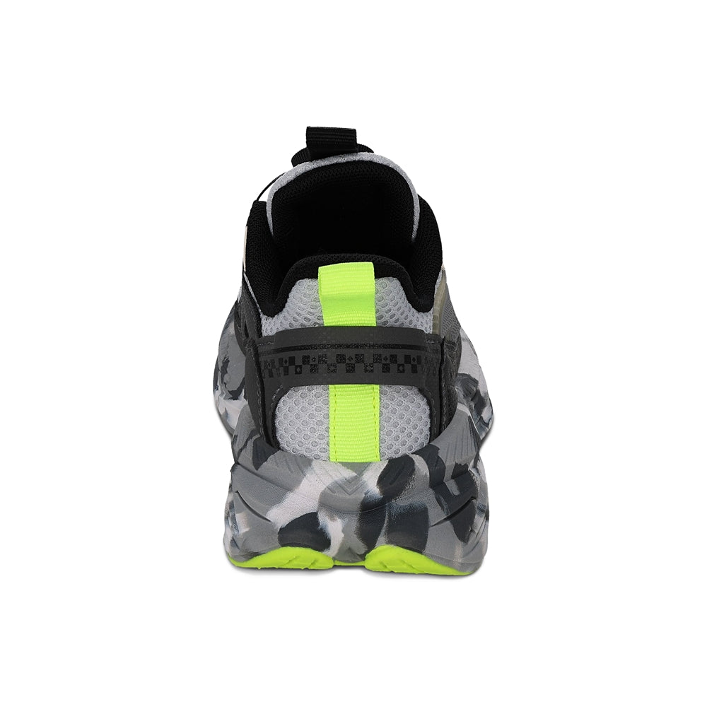 Tenis Audaz para niño en sintético gris Indiana con Twist and Pop.