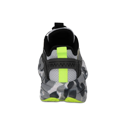Tenis Audaz para niño en sintético gris Indiana con Twist and Pop.