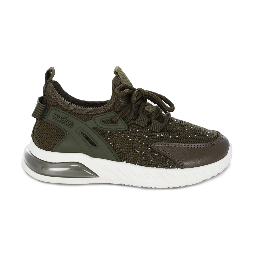 Tenis Audaz para niño en verde Dino con agujeta.
