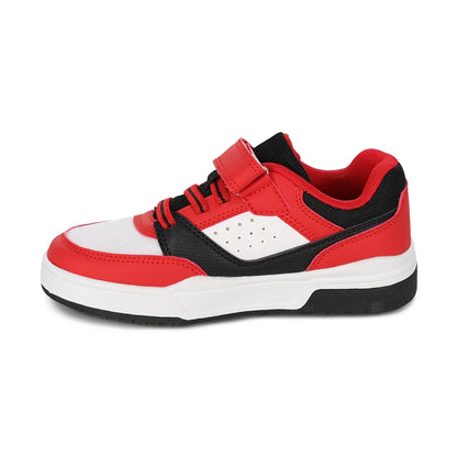 Tenis Audaz para niño en sintético rojo Skato ajuste de tira de contacto.
