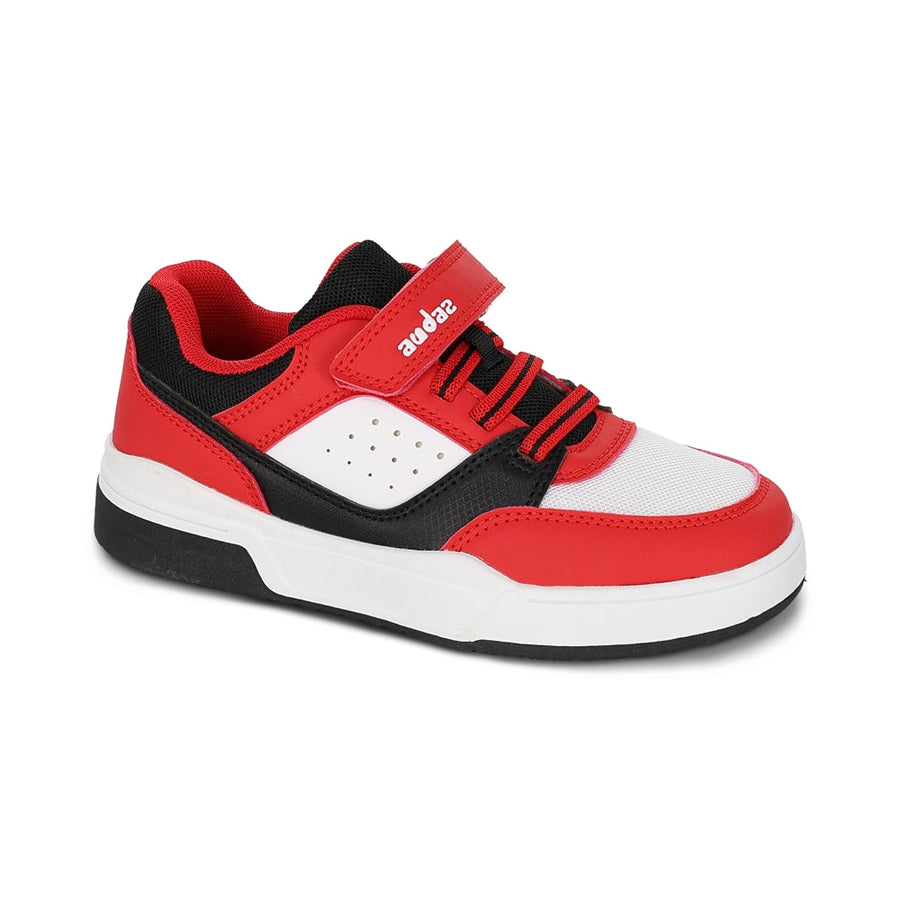Tenis Audaz para niño en sintético rojo Skato ajuste de tira de contacto.