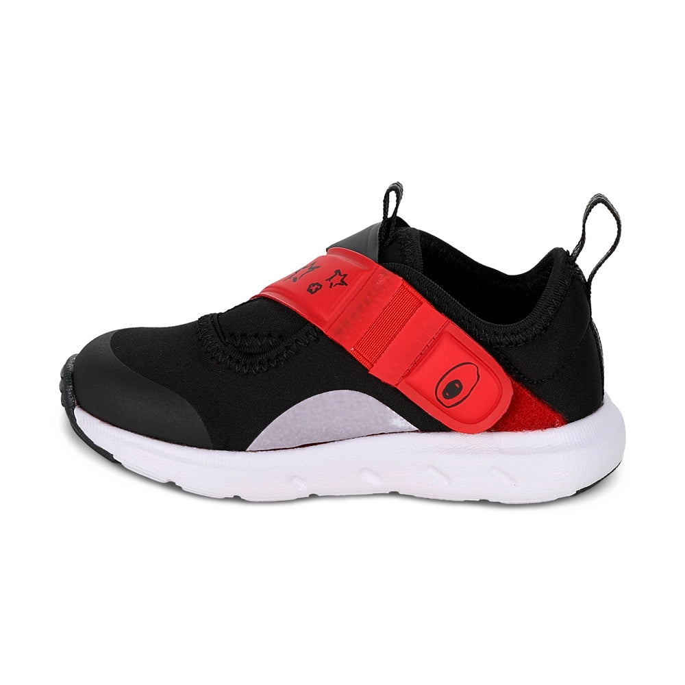 Tenis Audaz para niño en sintético rojo Yogi con tira de contacto.