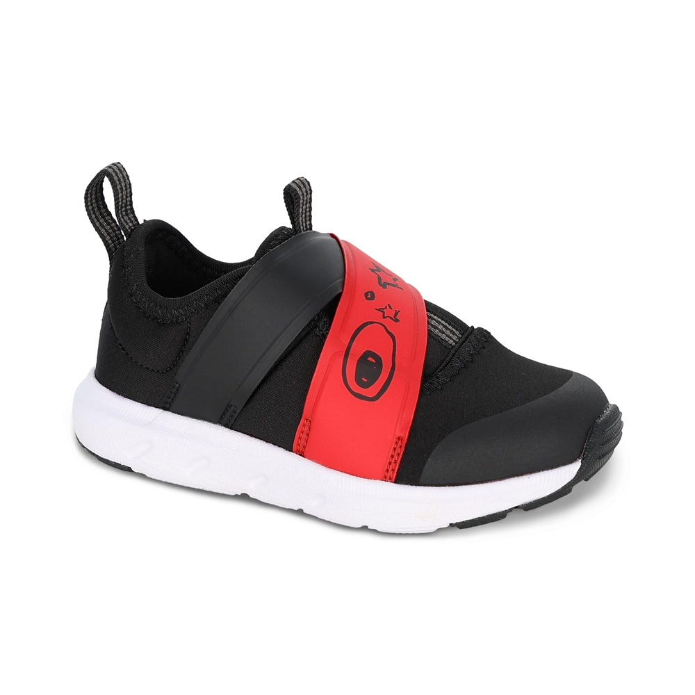 Tenis Audaz para niño en sintético rojo Yogi con tira de contacto.