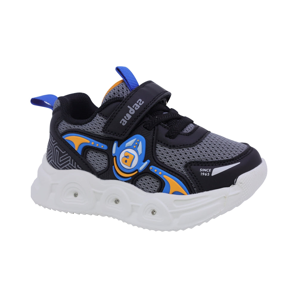 TENIS AUDAZ PARA NIÑO COLOR NEGRO DE SINTÉTICO ORION CON TIRA DE CONTACTO