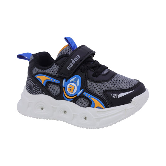 TENIS AUDAZ PARA NIÑO COLOR NEGRO DE SINTÉTICO ORION CON TIRA DE CONTACTO