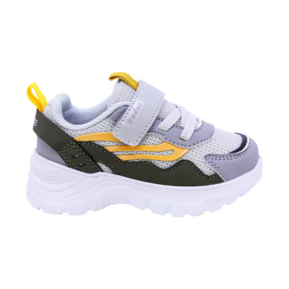TENIS AUDAZ PARA NIÑO COLOR GRIS DE SINTÉTICO NEMO CON TIRA DE CONTACTO