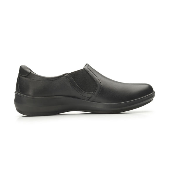 Mocasín De Servicio/Clínico Flexi Con Elásticos Laterales Para Mujer - Estilo 25901 Negro