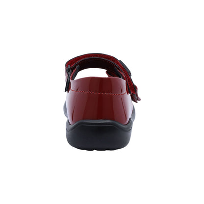 Zapato Coqueta para niña de charol rojo Castor con moño