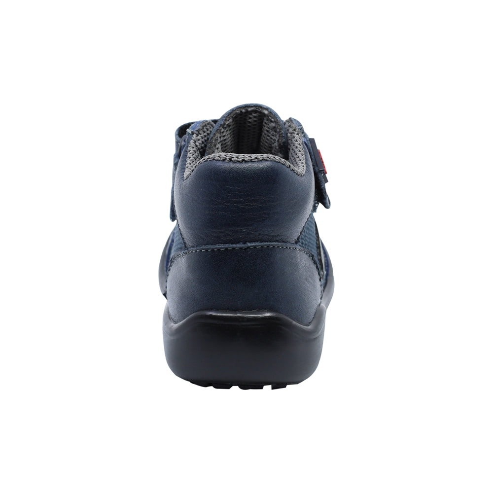 Bota Audaz para niño de piel azul Castor con tira de contacto