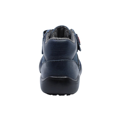 Bota Audaz para niño de piel azul Castor con tira de contacto