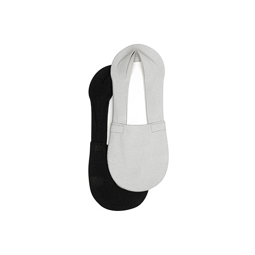 2-Pack Calcetín Invisible Flexi para Mujer Estilo 090910 Negro Y Gris