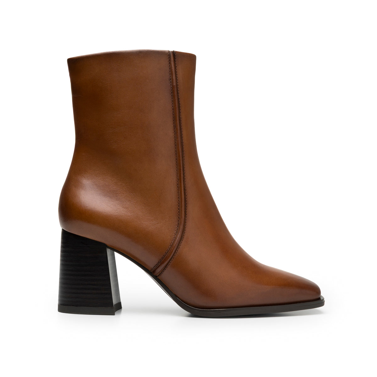 Botín De Piel Quirelli para Mujer Estilo 303903 Cognac