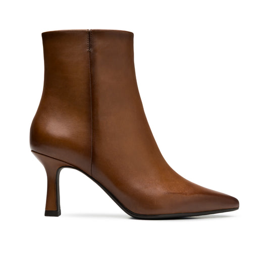 Botín Puntal De Tacón Quirelli para Mujer Estilo 307001 Cognac