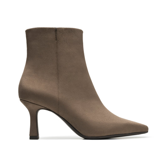 Botín Puntal De Tacón Quirelli para Mujer Estilo 307001 Taupe