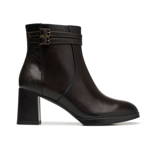 Botín De Tacón Quirelli para Mujer Estilo 307101 Moka