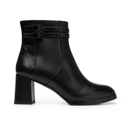 Botín De Tacón Quirelli para Mujer Estilo 307101 Negro