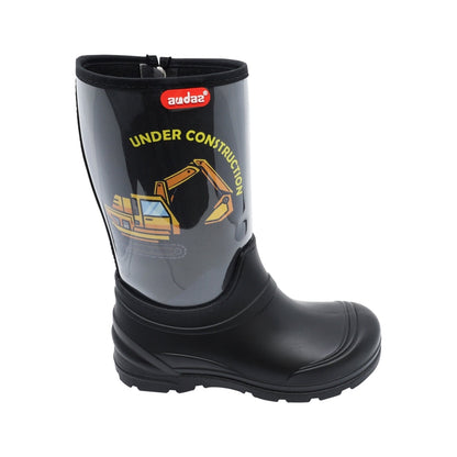 Botas de lluvias para Niño Audaz de Hule color Negro One Resistentes al Agua