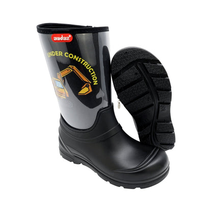Botas de lluvias para Niño Audaz de Hule color Negro One Resistentes al Agua