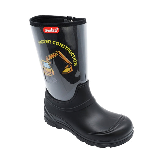 Botas de lluvias para Niño Audaz de Hule color Negro One Resistentes al Agua