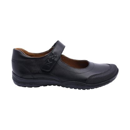 Zapato escolar Coqueta para niña de piel negro Georgina con punta reforzada