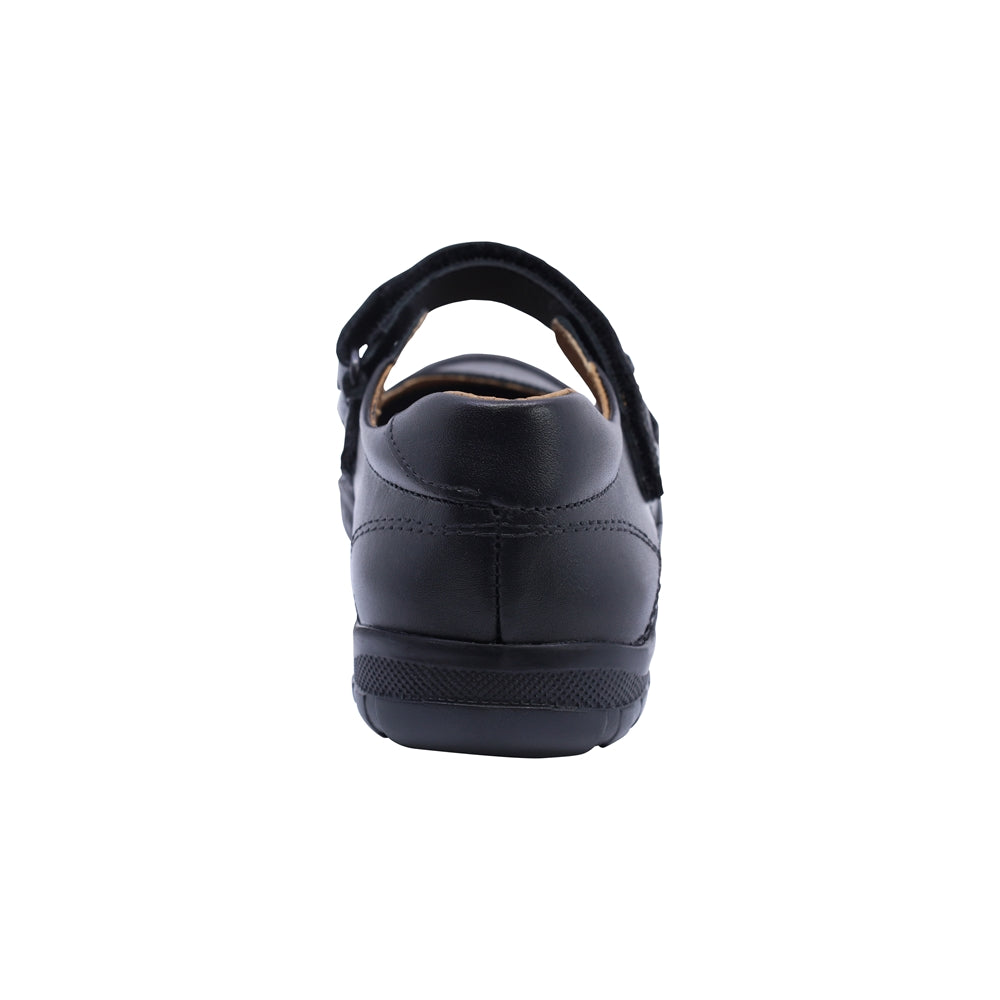 Zapato escolar Coqueta para niña de piel negro Georgina con punta reforzada