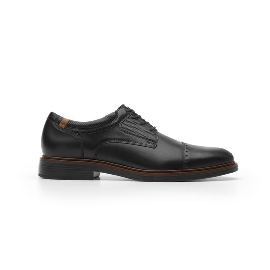 Zapato De Vestir Para Salir Flexi De Tipo Derby Para Hombre - Estilo 400102 Negro