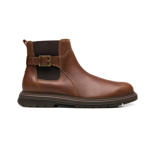 Botín De Piel Flexi para Hombre Estilo 421702 Tan