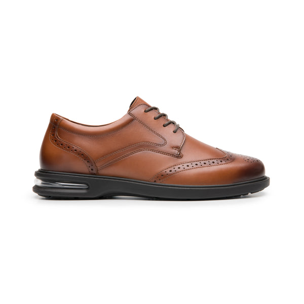 Derby Vestir Casual Flexi para Hombre con Cápsula De Aire Estilo 422906 Tan