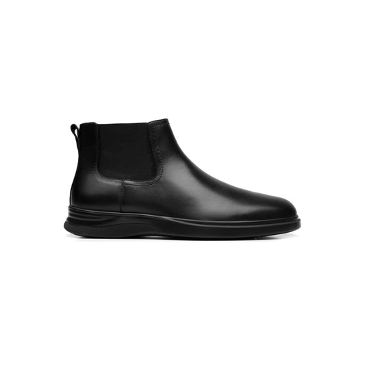 Botín Chelsea De Piel Flexi para Hombre Estilo 423106 Negro