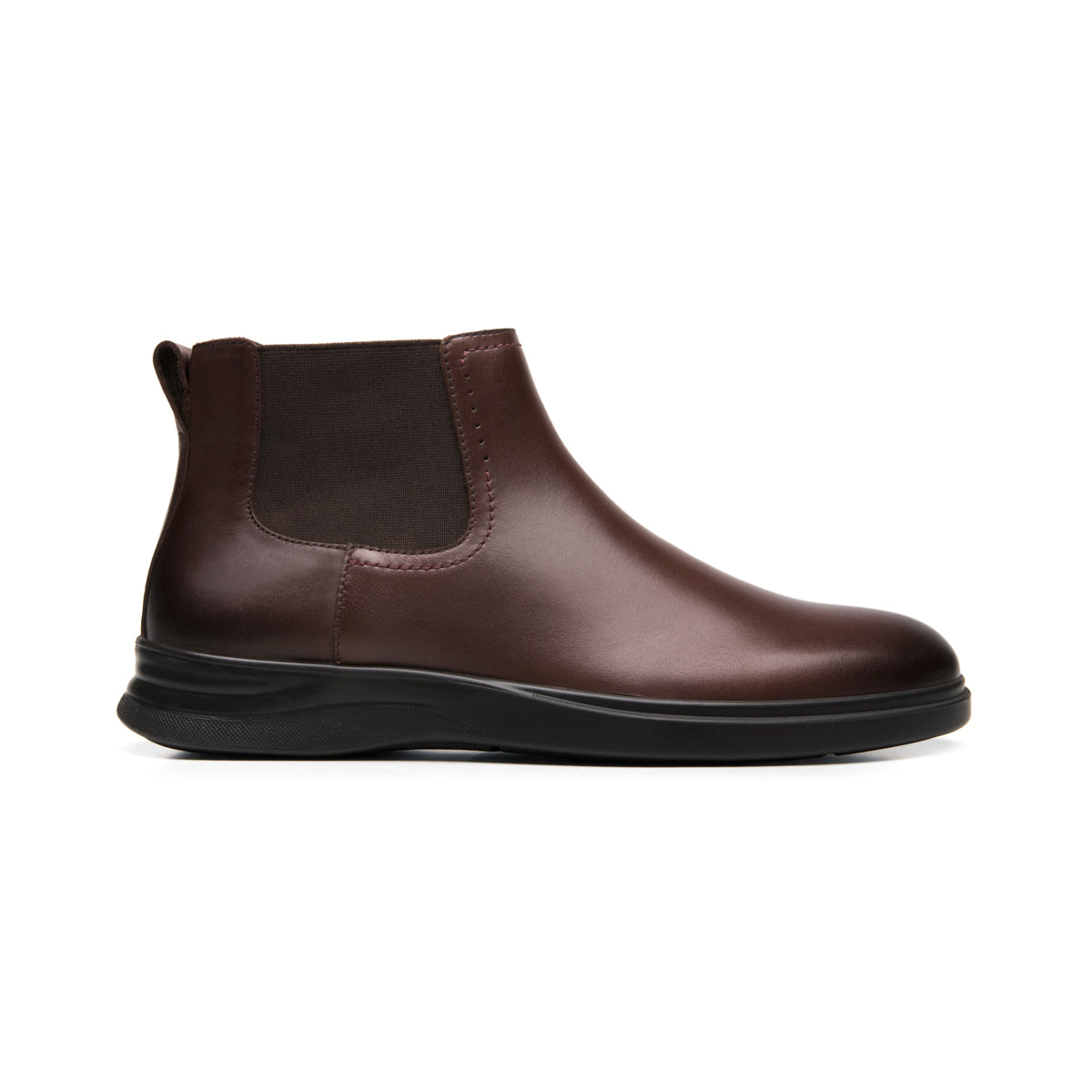 Botín Chelsea De Piel Flexi para Hombre Estilo 423106 Nogal